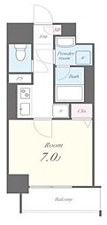 ResidenceYuki 1Kの間取図画像