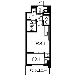 ポルタニグラ大須 1LDKの間取図画像