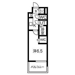 名古屋市北区平安1丁目マンション 1Kの間取図画像
