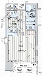 プレサンス新栄デコール ワンルームの間取図画像