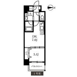 MAXIVカミナゴヤ 1DKの間取図画像