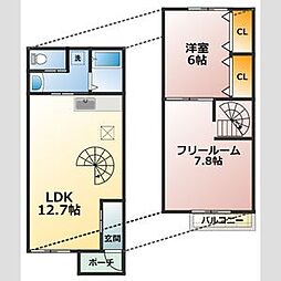 キアロ 2LDKの間取図画像