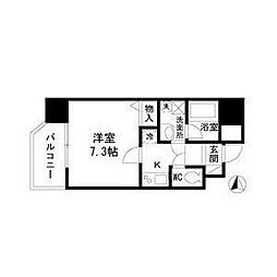 エコロジー栄レジデンス 1Kの間取図画像