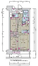 プレサンス名駅南ブリエ 2LDKの間取図画像