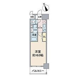 スカイコート千代田 1Kの間取図画像