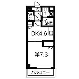 ベレーサ山王 1DKの間取図画像