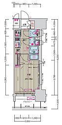 プレサンス名古屋駅ゲート 1Kの間取図画像