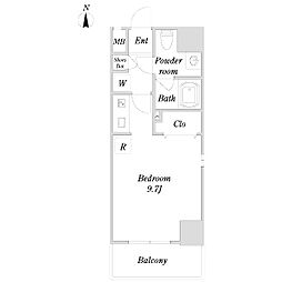プレディアスタイル名古屋 ワンルームの間取図画像