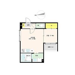 名古屋市中村区長筬町5丁目アパート 1LDKの間取図画像
