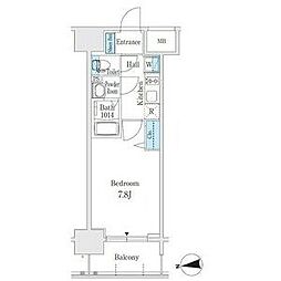 PONANT鶴舞公園 1Kの間取図画像