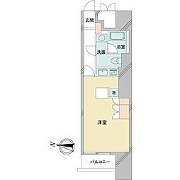 ドゥーエ大須 ワンルームの間取図画像