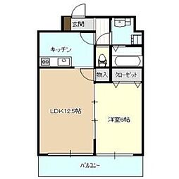 Ceres志賀本通 1LDKの間取図画像