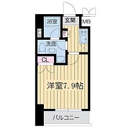 RESIDENCEKANAYAMASQUARE 1Kの間取図画像
