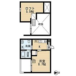 Bonnefraise 1Kの間取図画像