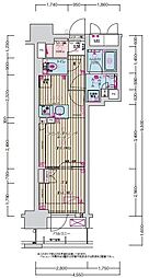 プレサンス名駅南ブリエ 1LDKの間取図画像