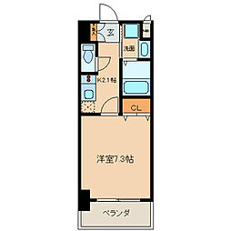 アジリア大曽根 1Kの間取図画像