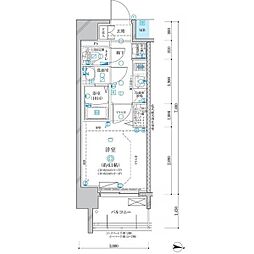 ディアレイシャス名古屋大須通南 1Kの間取図画像