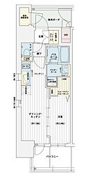エステムコート名古屋黒川シャルマン 1DKの間取図画像