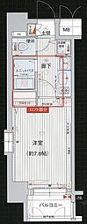 プレサンス名古屋駅前アクシス 1Kの間取図画像