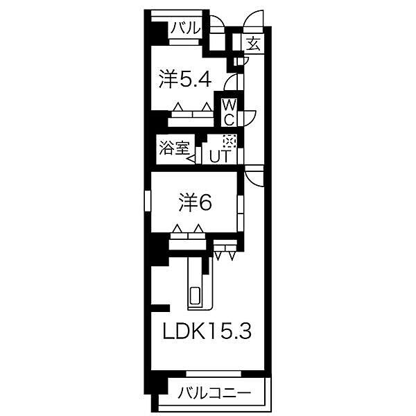 愛知県名古屋市中区平和１丁目(賃貸マンション2LDK・3階・62.89㎡)の写真 その2