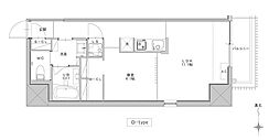 名鉄名古屋本線 栄生駅 徒歩8分の賃貸マンション 12階1LDKの間取り