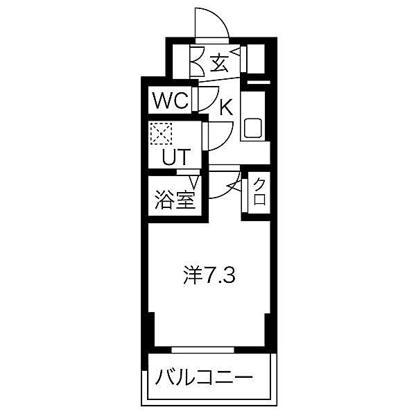 愛知県名古屋市中区松原２丁目(賃貸マンション1K・6階・25.08㎡)の写真 その2