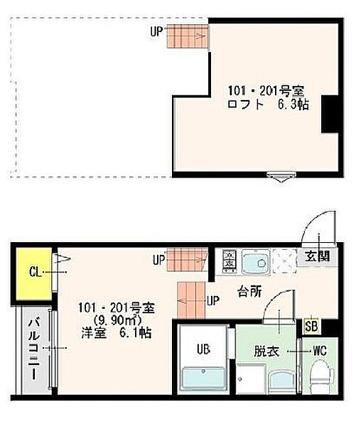 愛知県名古屋市中村区則武１丁目(賃貸アパート1SK・2階・21.58㎡)の写真 その2