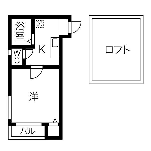 愛知県名古屋市西区名西１丁目(賃貸アパート1SK・1階・19.36㎡)の写真 その2