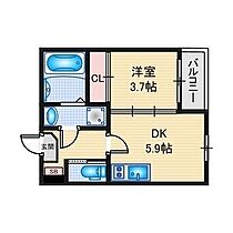 愛知県名古屋市中川区外新町１丁目（賃貸アパート1DK・3階・25.84㎡） その2