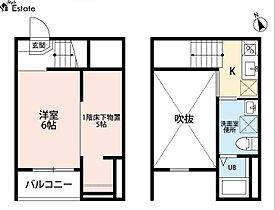 愛知県名古屋市熱田区千年１丁目（賃貸アパート1K・2階・22.41㎡） その2