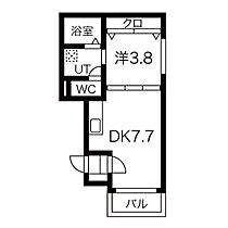 愛知県名古屋市西区上名古屋１丁目（賃貸アパート1LDK・3階・28.80㎡） その2