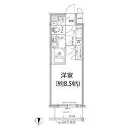 名古屋市営東山線 亀島駅 徒歩7分の賃貸マンション 14階1Kの間取り