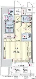 名古屋市営名城線 上前津駅 徒歩8分の賃貸マンション 12階1Kの間取り