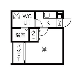 名古屋臨海高速あおなみ線 南荒子駅 徒歩9分の賃貸アパート 1階1Kの間取り