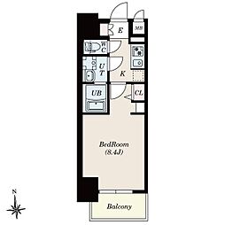 S-RESIDENCE尾頭橋beaute 1Kの間取図画像