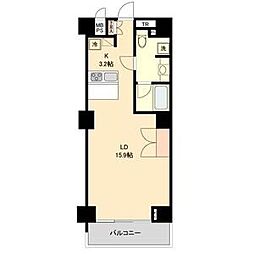 スクエア名駅南 ワンルームの間取図画像
