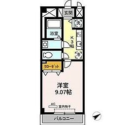 名古屋市営東山線 新栄町駅 徒歩5分の賃貸マンション 6階1Kの間取り