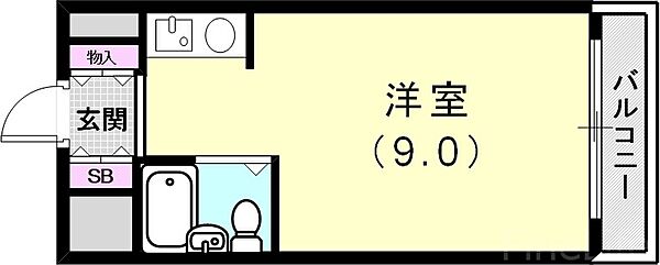 レジデンス清水ヶ丘 ｜兵庫県神戸市垂水区清水が丘3丁目(賃貸マンション1R・3階・20.40㎡)の写真 その2