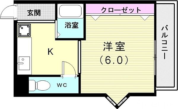 エール向陽 ｜兵庫県神戸市垂水区向陽1丁目(賃貸マンション1K・3階・21.40㎡)の写真 その2