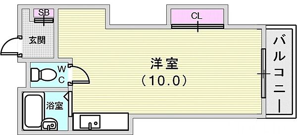 サイコート兵庫 ｜兵庫県神戸市兵庫区湊町3丁目(賃貸マンション1R・4階・26.05㎡)の写真 その2