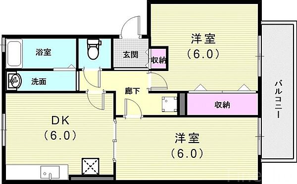 ハイカムール垂水 ｜兵庫県神戸市垂水区下畑町字石畳(賃貸アパート2DK・1階・43.00㎡)の写真 その2