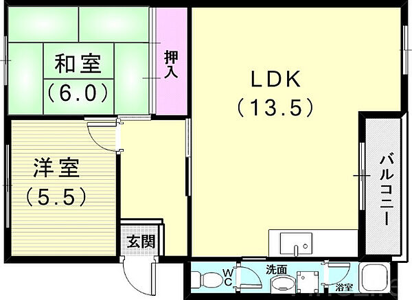 星陵台住宅3号棟 ｜兵庫県神戸市垂水区星陵台2丁目(賃貸マンション2LDK・4階・63.01㎡)の写真 その2