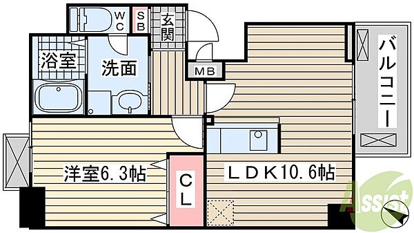 グランブルIII ｜兵庫県神戸市垂水区西舞子2丁目(賃貸マンション1LDK・3階・40.96㎡)の写真 その2