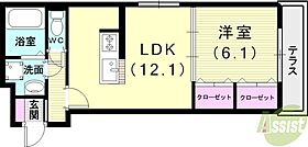 エムライズ材木町  ｜ 兵庫県明石市材木町16-4（賃貸アパート1LDK・2階・44.85㎡） その2