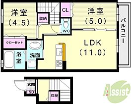 SUNNY　GABLES  ｜ 兵庫県神戸市垂水区名谷町1793-2（賃貸アパート2LDK・2階・56.26㎡） その2