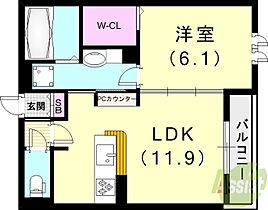 グランアイズ  ｜ 兵庫県明石市西新町1丁目6-13（賃貸アパート1LDK・3階・43.50㎡） その2