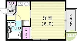 ジュネシスみづほ 1Kの間取図画像