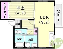 メゾン垂水 1LDKの間取図画像