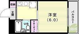 プリンス小束山 1Kの間取図画像