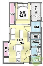 ステイザハウス須磨シーサイド 1LDKの間取図画像